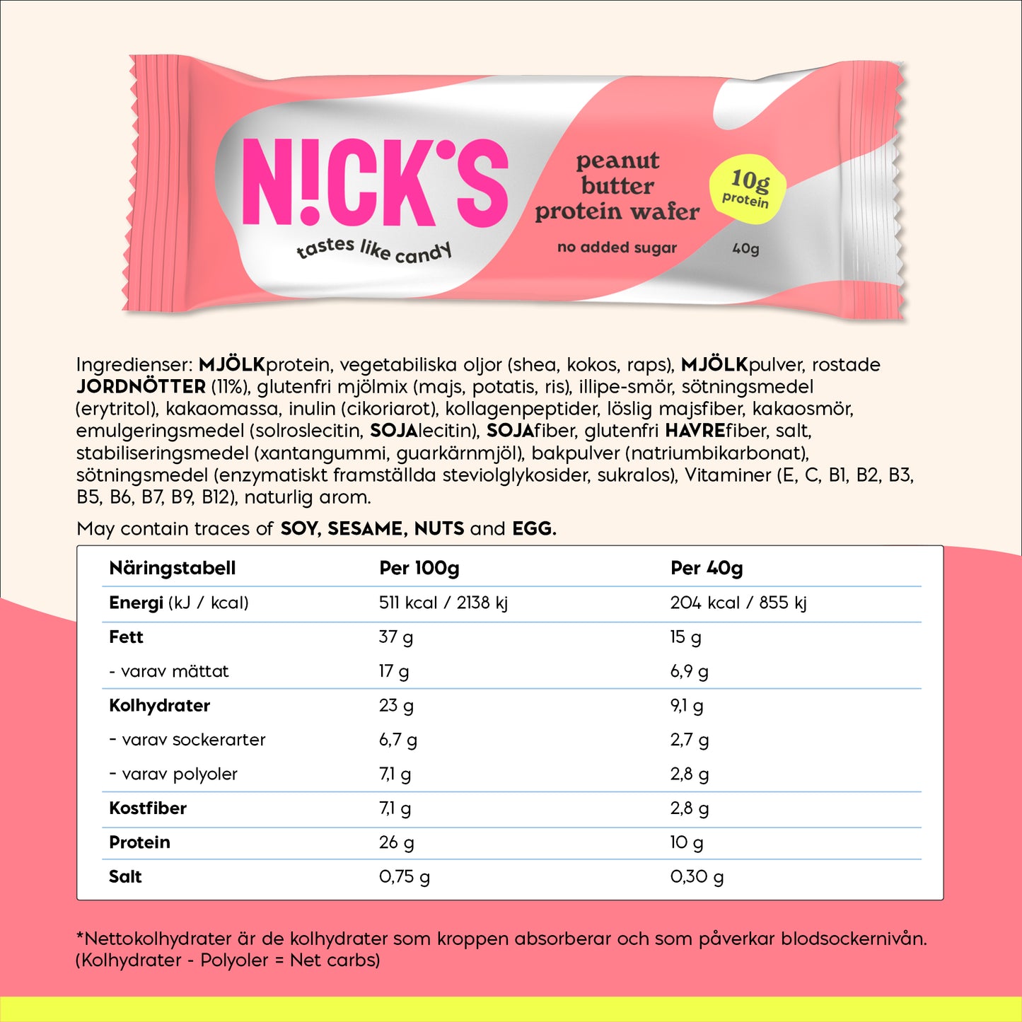 Protein wafer peanut butter