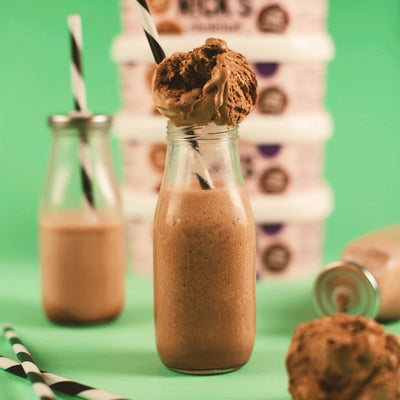 No added sugar Milk Chocolate Milkshake with Chocolate Ice Cream.