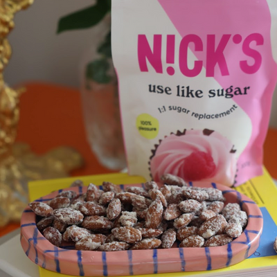 Healthy Candied almonds with no added sugar.